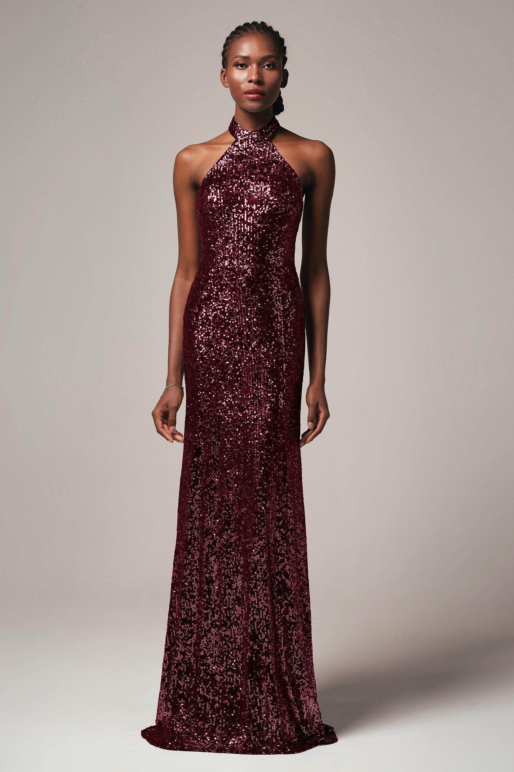 Sheath-Column Floor Length Sequined Dress CB0401 - COCOMELODY